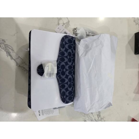 Coach Washed Denim Chain Tabby Shoulder Bag - Picture 2 of 3